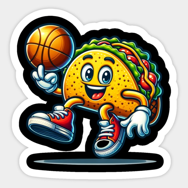 Cinco De Mayo Taco Playing Basketball Sticker by Orhanpeter